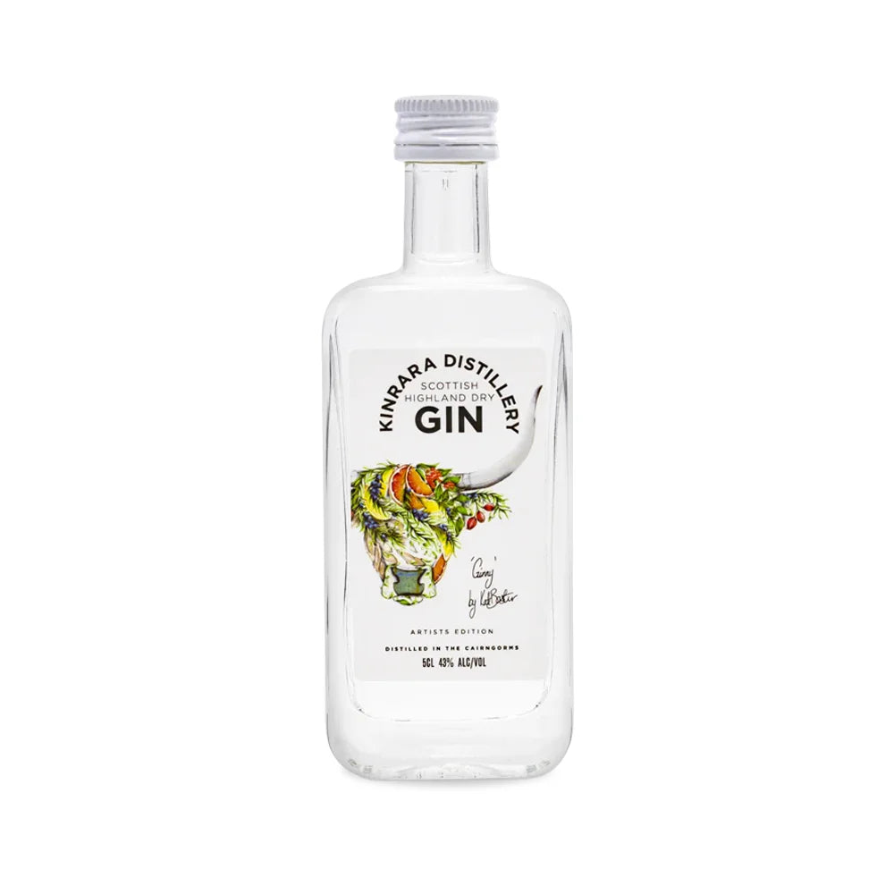 Kinrara Distillery Artists Edition Gin Featuring “Ginny” The Coo 5cl Miniature