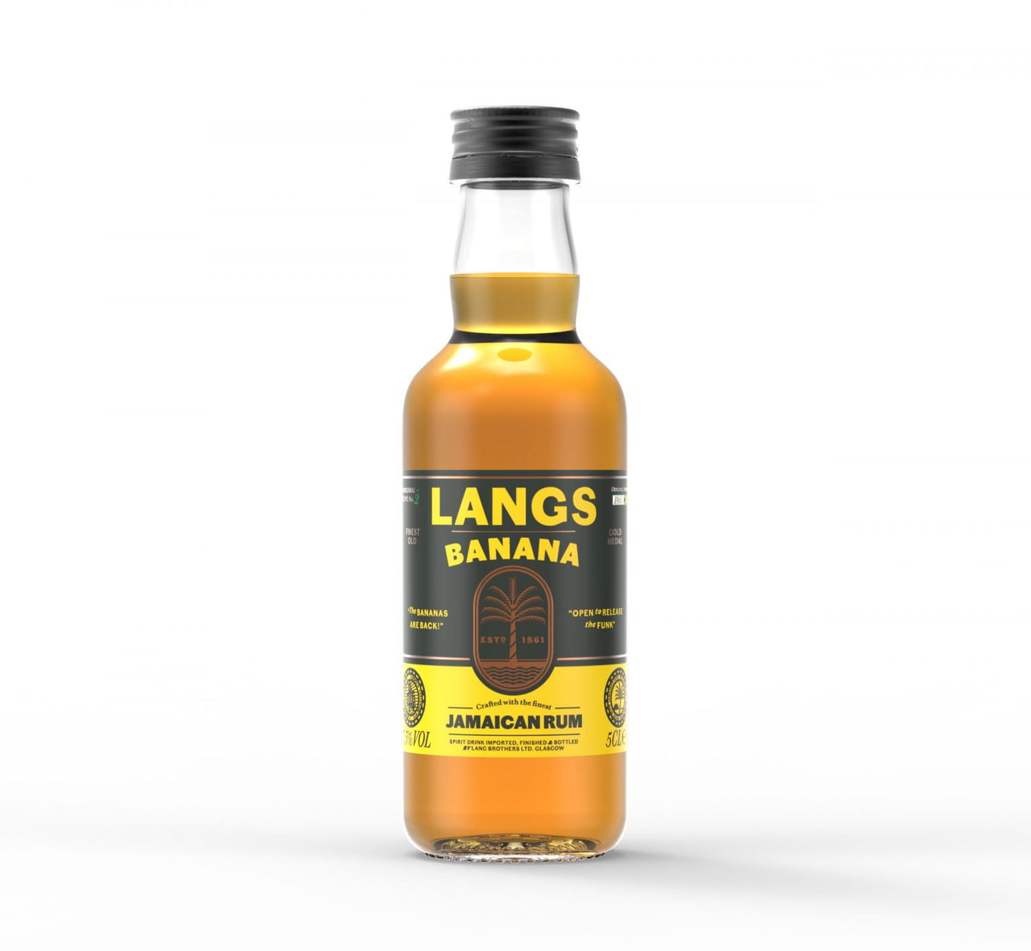 Langs Banana Jamaican Rum 5cl Miniature