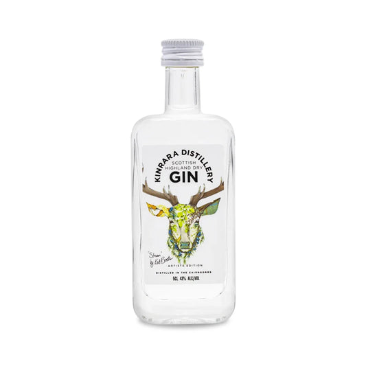Kinrara Distillery Artists Edition Gin Featuring Struan The Stag 5cl Miniature