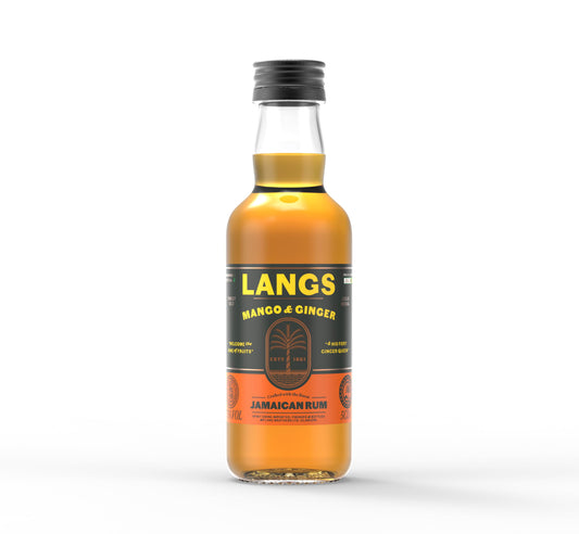 Langs Mango & Ginger Jamaican Rum 5cl Miniature