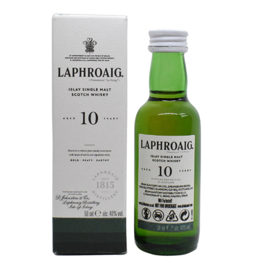 Laphroaig 10 Year Old Single Malt Scotch, 5 cl Miniature