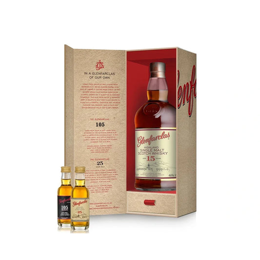 Glenfarclas 15yo with two miniatures